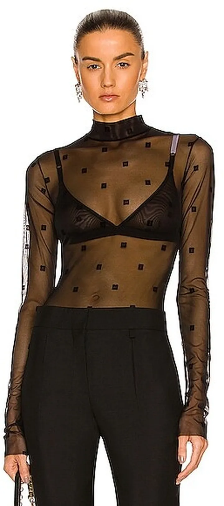 Givenchy 4g Jacquard Bodysuit in Black