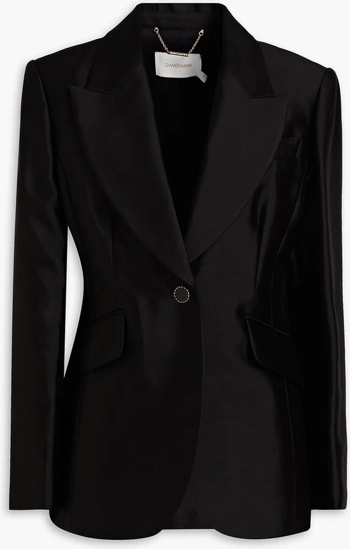 Wool and silk-blend blazer
