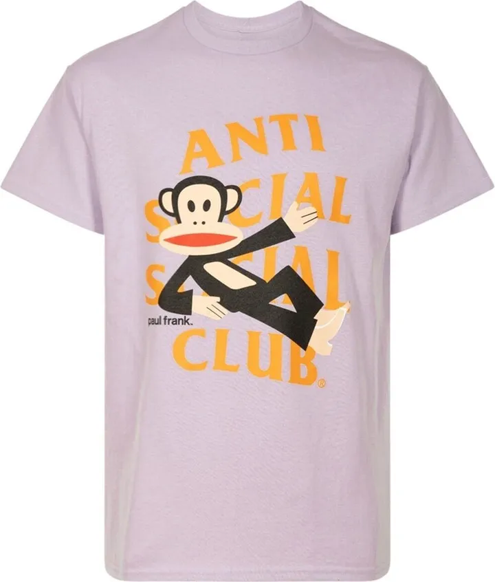 x Paul Frank Laying "Orchid" crew neck T-shirt