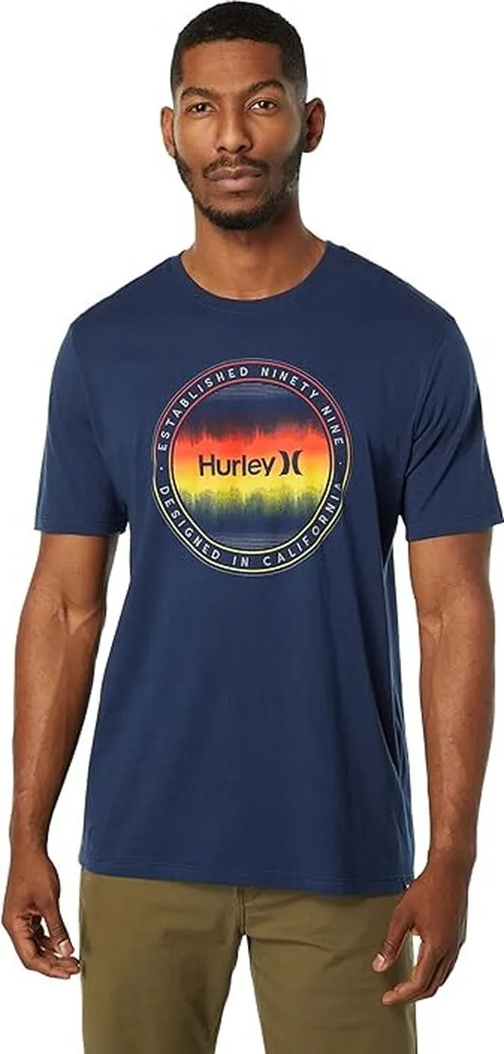 Hurley Wavelength Short Sleeve Tee (Night Force) Men's Clothing