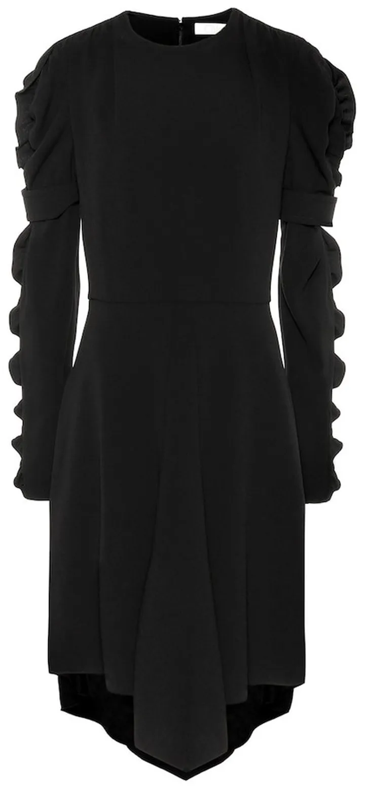 Ruffled crepe dress