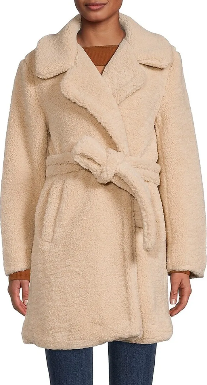 Lila Faux Fur Belted Coat