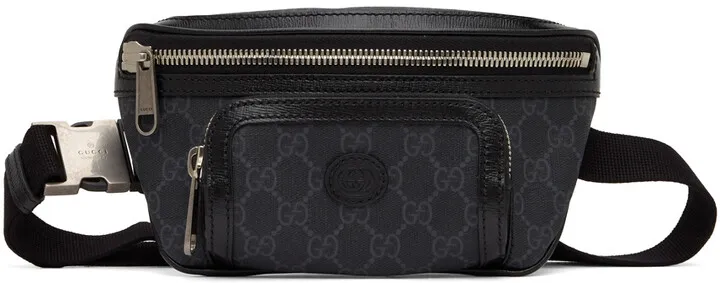 Gucci Black GG Supreme Belt Bag