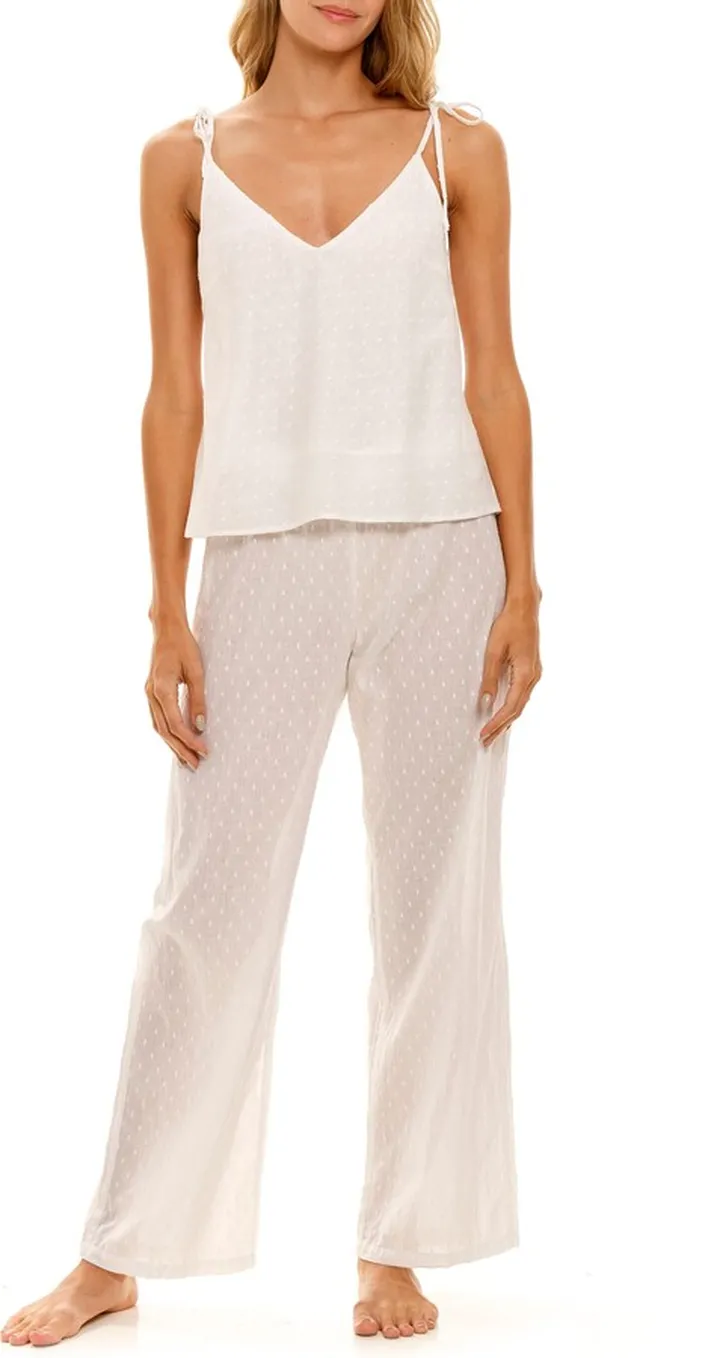 Bianca Cotton Swiss Dot Camisole Pajamas