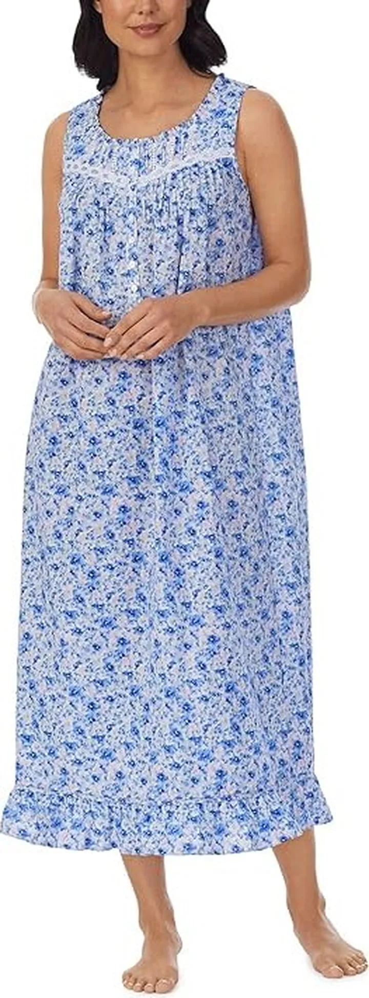 Eileen West 50 Sleeveless Nightgown (Multi Floral) Women's Pajama