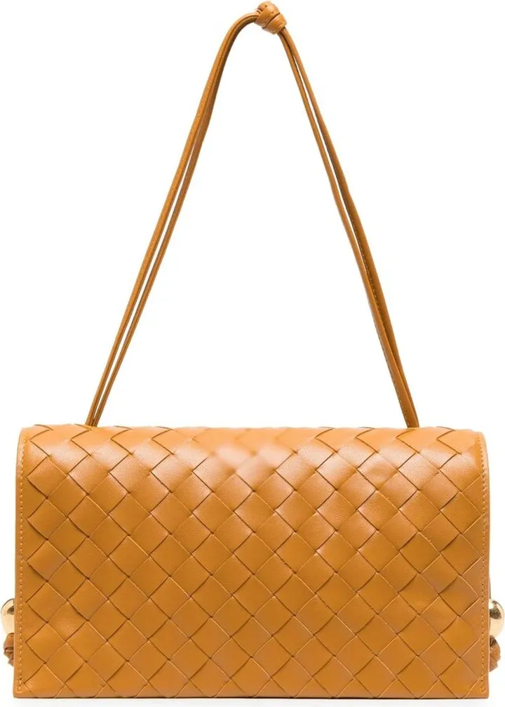 Brown Trio Intrecciato Leather Mini Bag