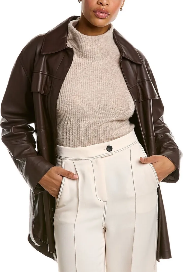 Brunello Cucinelli Leather Coat