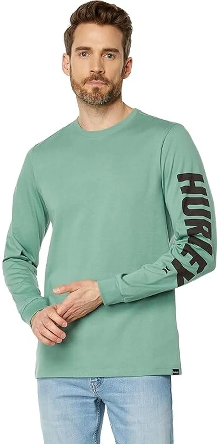 Hurley Explore Fastlane Long Sleeve Tee (Cilantro) Men's Clothing