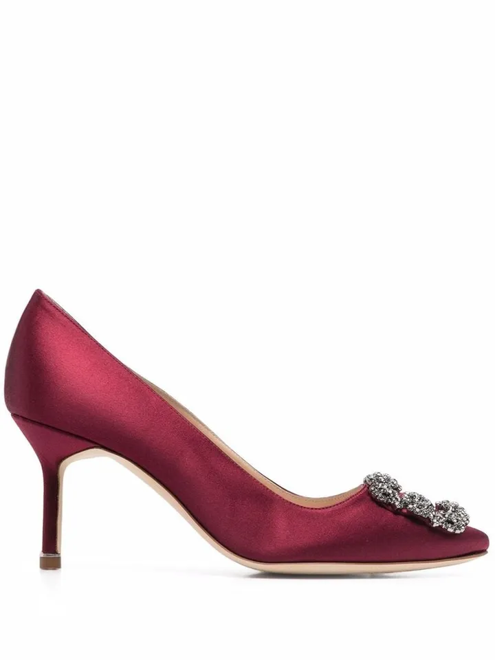 Hangisi 70mm satin pumps