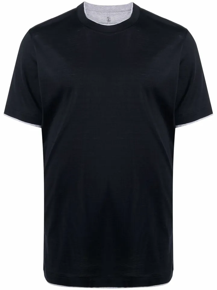 layered-effect T-shirt