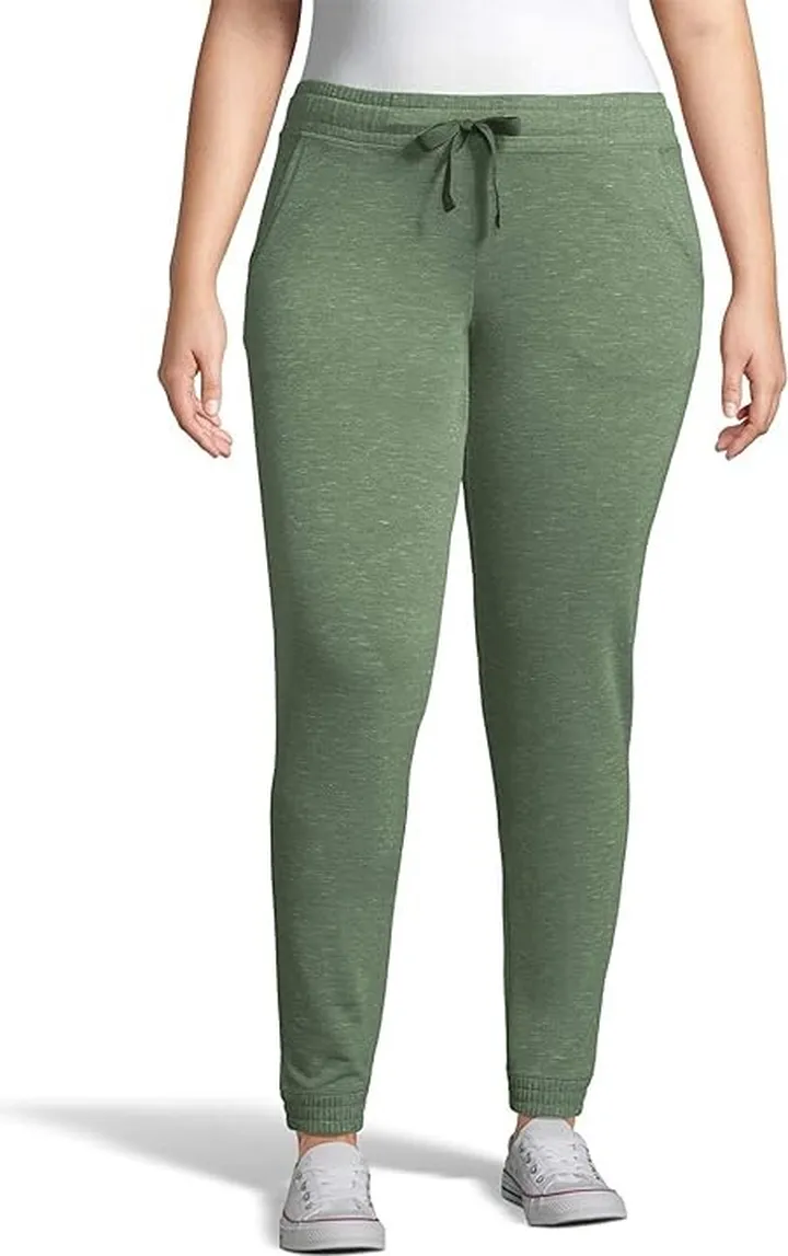 Hanes Women's Jogger with Pockets (Nurture Green Heather) Women's Clothing