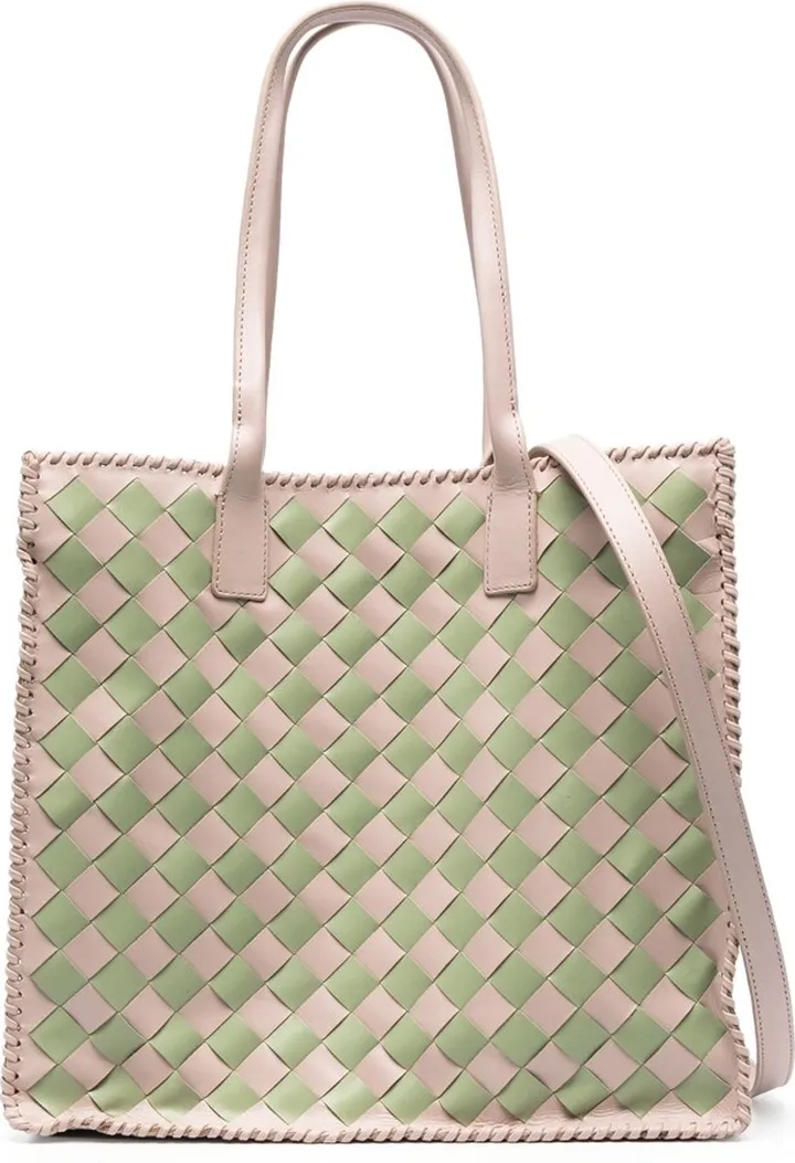 Interwoven Leather Tote Bag