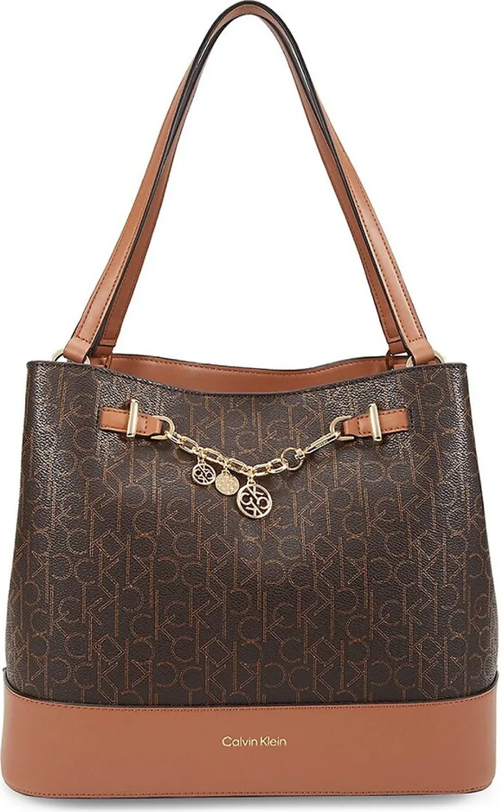 Adrina Logo Charm Shoulder Bag