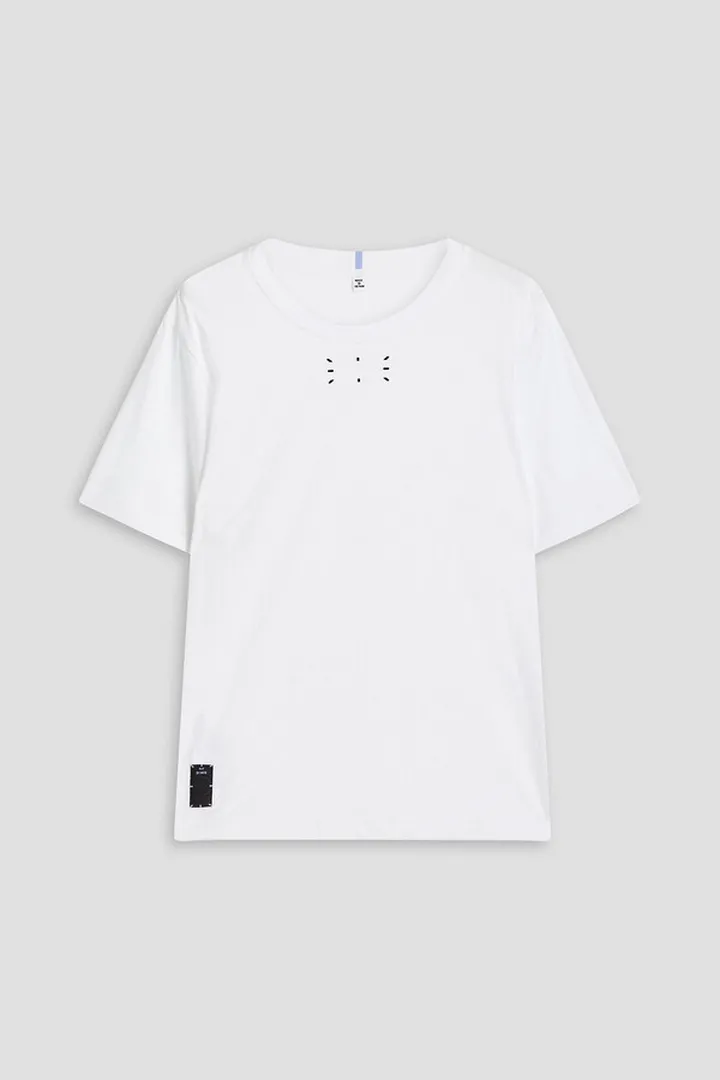 Appliquéd cotton-jersey T-shirt