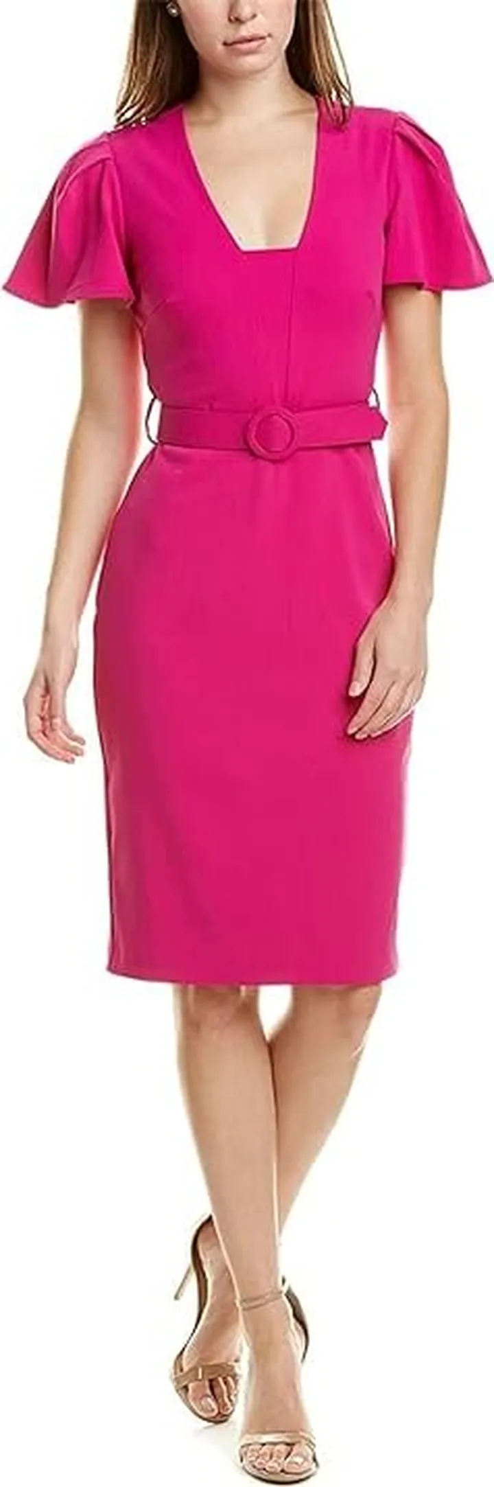 Badgley Mischka Women's Sheath (Hot Fuchsia) Women's Dress