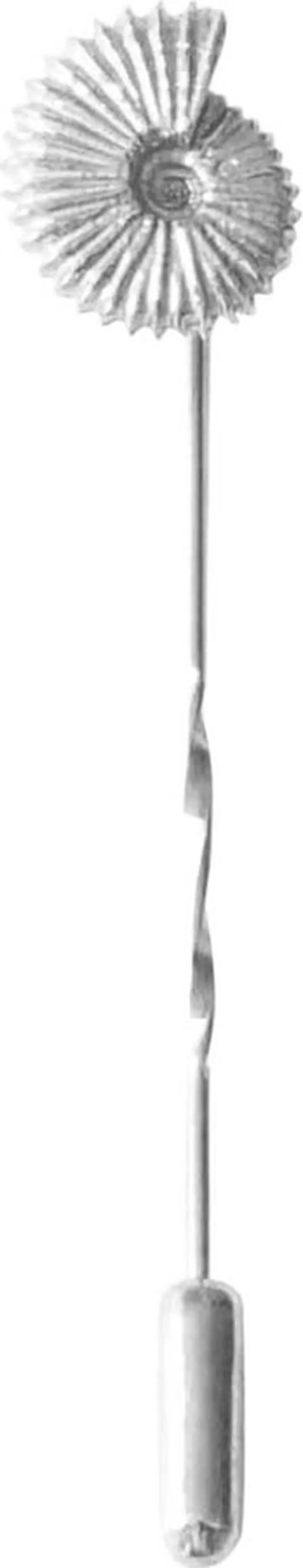 Lee Renee - Ammonite Tie Pin –Twist Tie Pin – Silver
