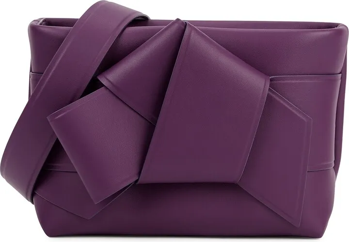 Acne Studios Musubi Purple Knotted-front Leather Shoulder Bag