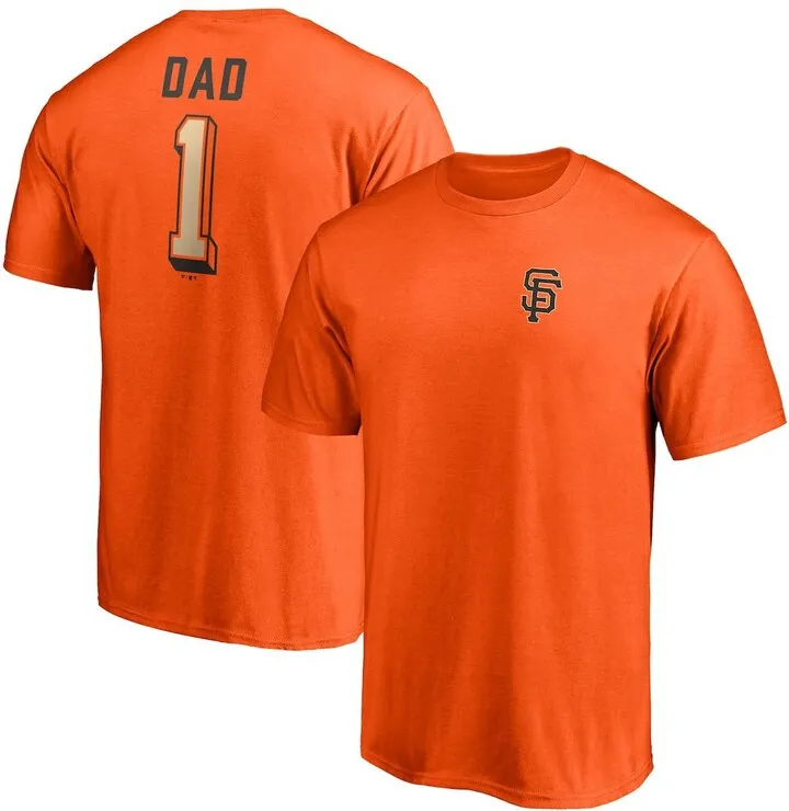 Men's Fanatics Branded Orange San Francisco Giants Number One Dad Team T-shirt