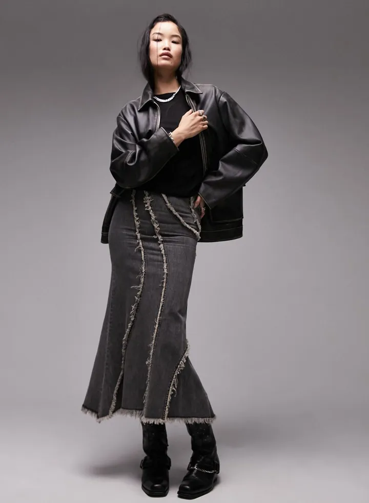 High Waist Denim Skirt