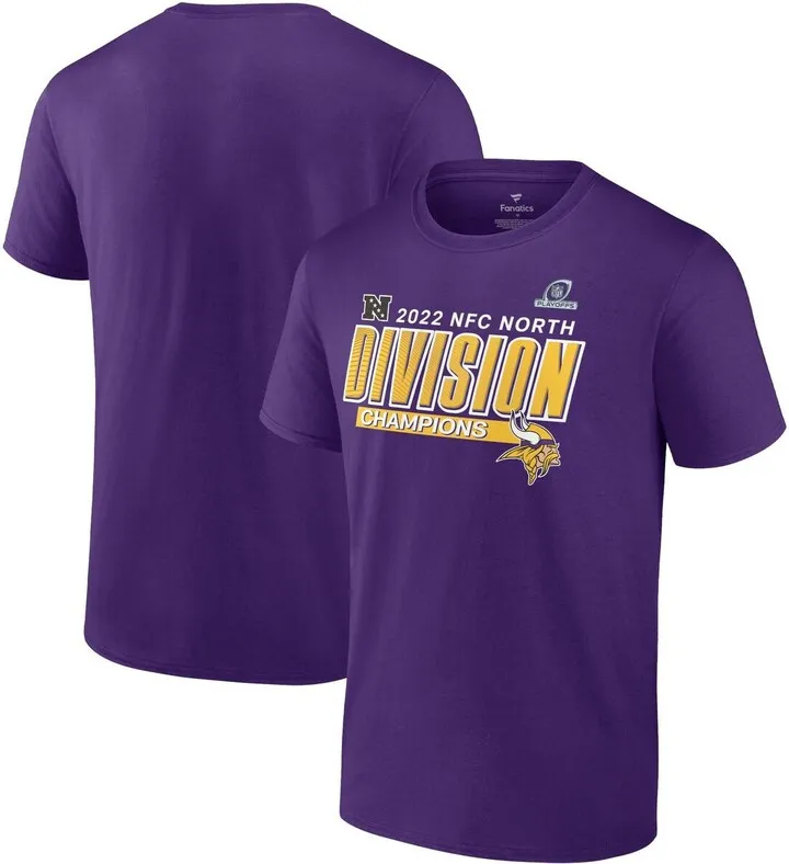 Men's Fanatics Branded Purple Minnesota Vikings 2022 Nfc North Division Champions Big and Tall Divide and Conquer T-shirt