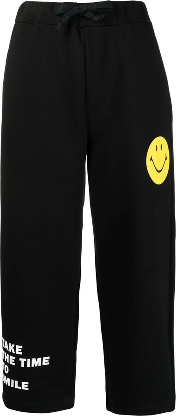 Smiley-Print Cotton-Blend Track Pants