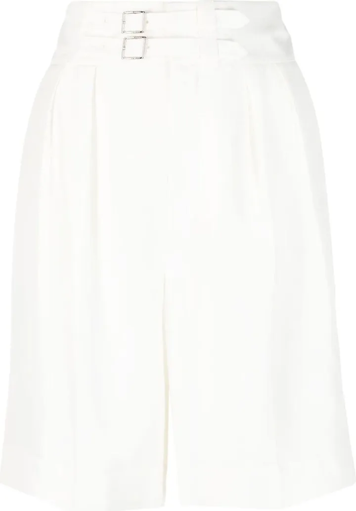 Francine pleated silk shorts