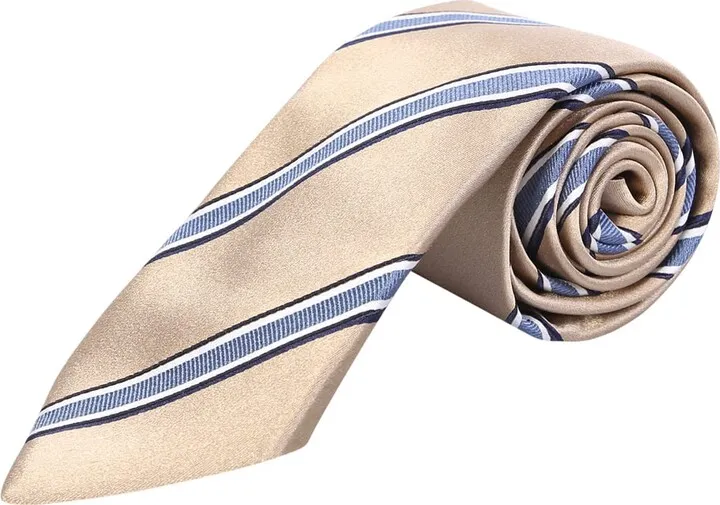 Striped Tie In Beige