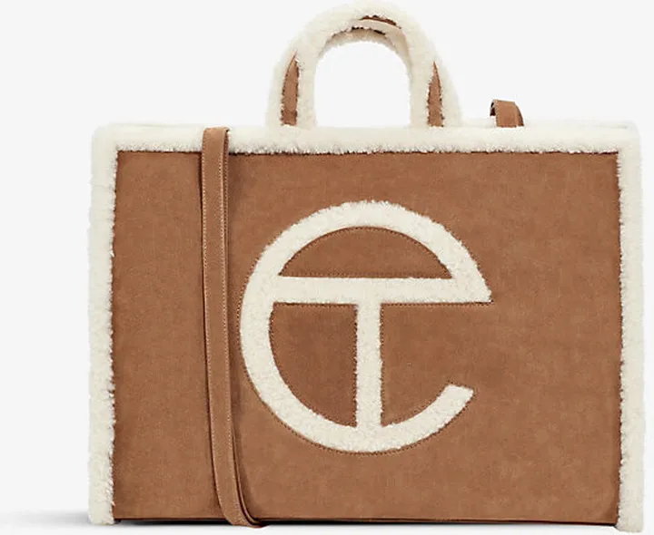Womens Chestnut Large Suede Tote bag