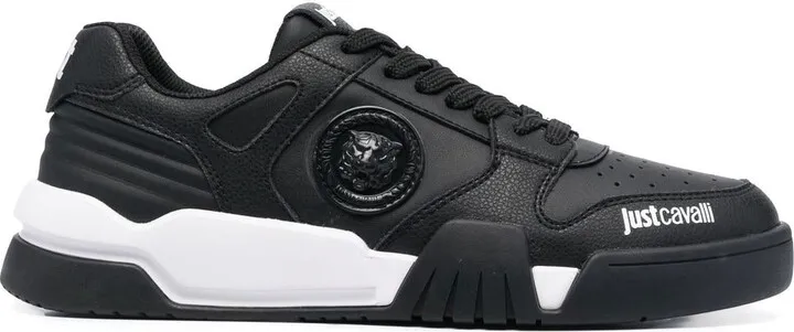 Tiger-Plaque Low-Top Sneakers