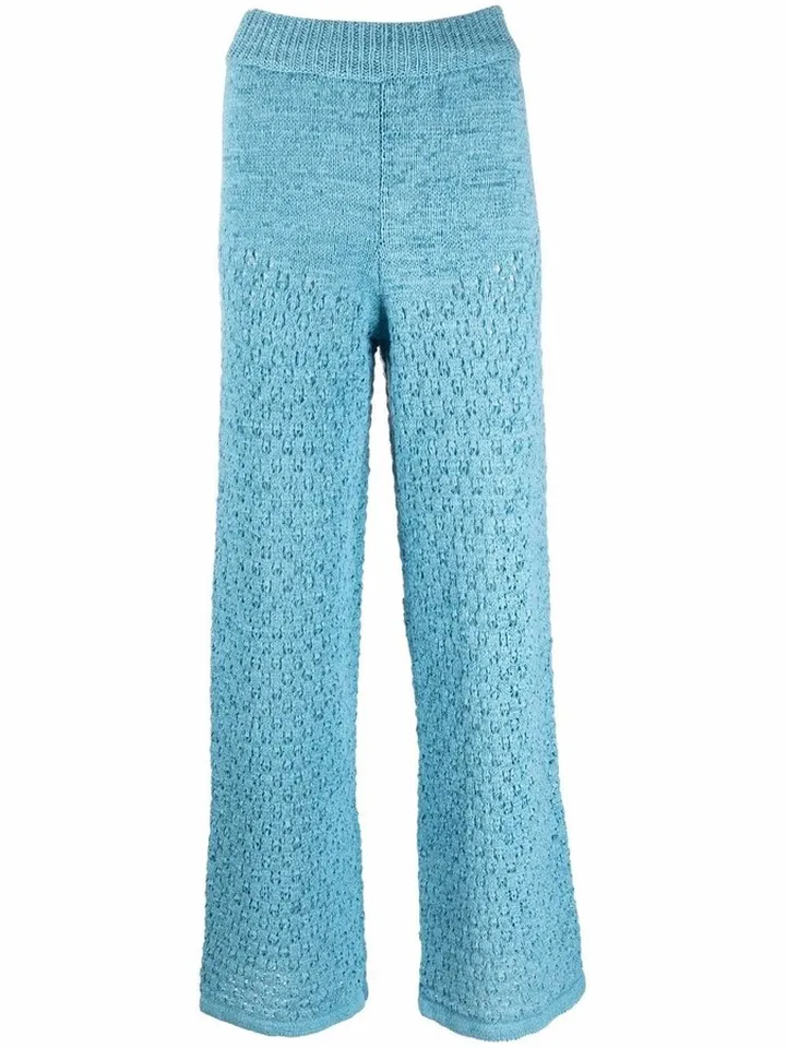 Knitted Straight-Leg Trousers