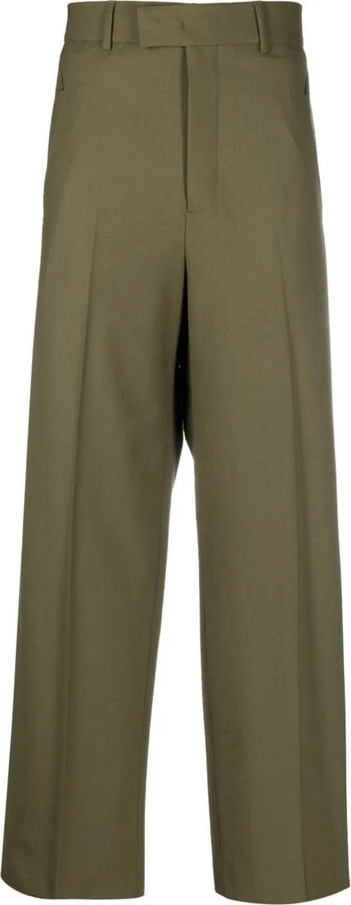 Pleat-Detail Wide-Leg Trousers