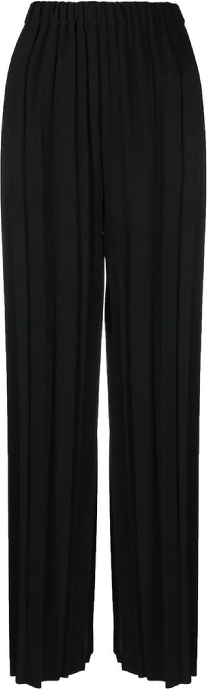Elasticated-Waist Straight-Leg Trousers