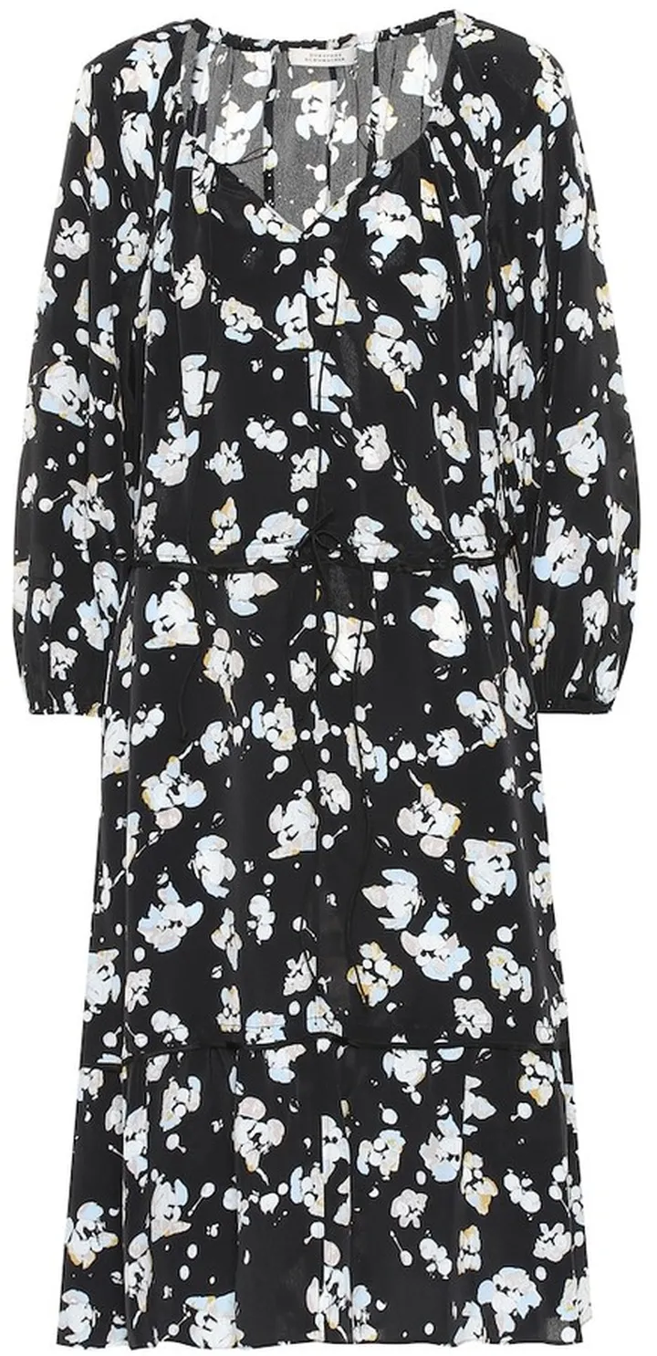 Artistic Blossoms silk-blend dress