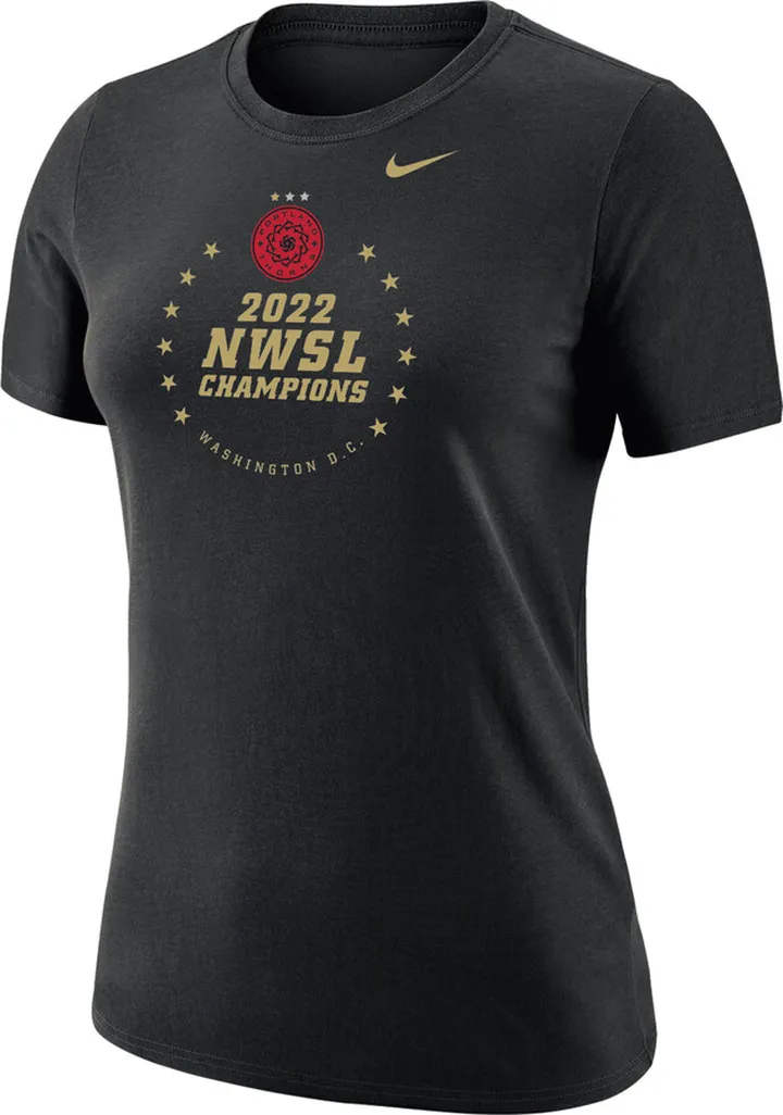 Nike Women's Portland Thorns 2022 NWSL Champions T-Shirt in Black