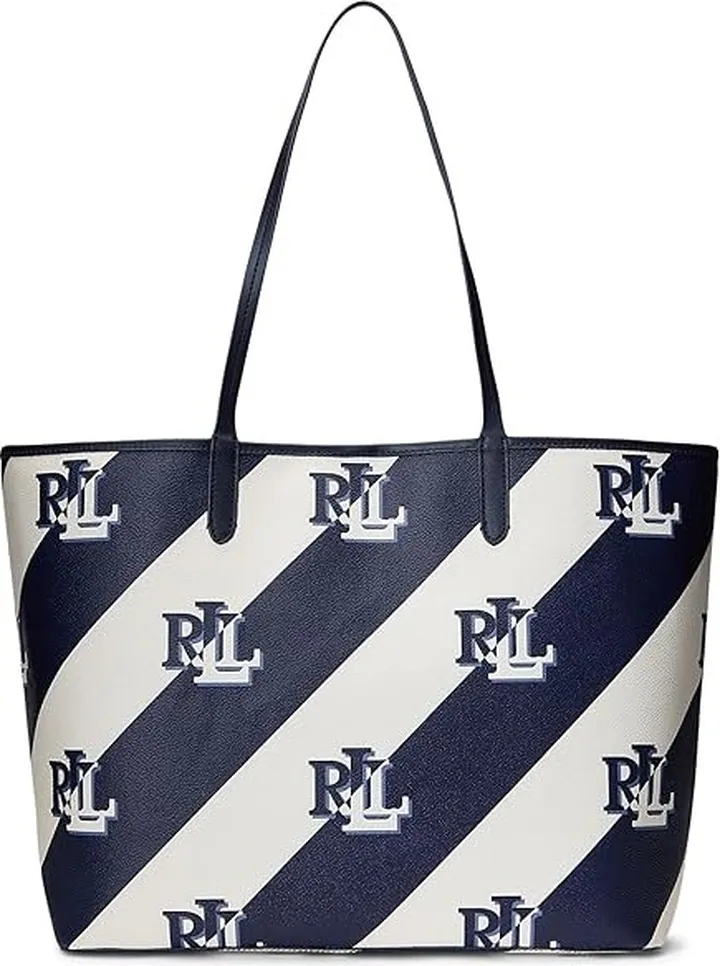 LAUREN Ralph Lauren Collins 36-Tote-Large (French Navy) Handbags