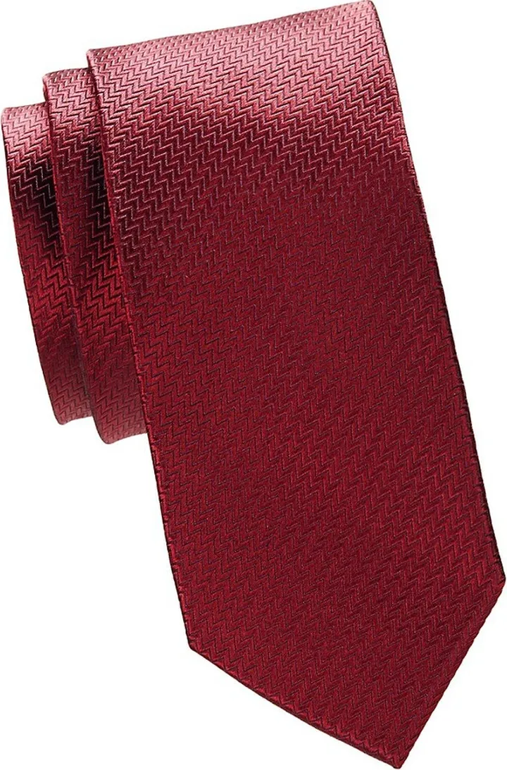 Chevron Silk Jacquard Tie