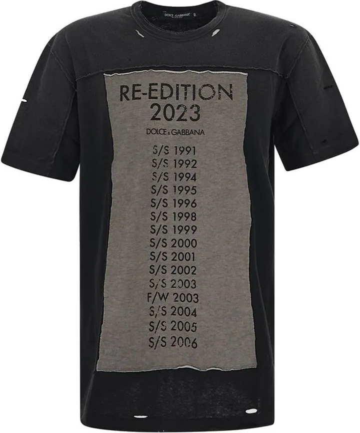 Dolce & Gabbana Re-Edition 2023 Distressed Printed T-Shirt