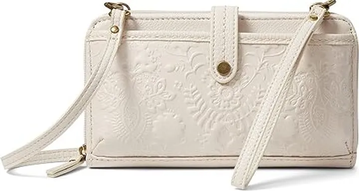 The Sak Iris Large Smartphone Crossbody (Stone Floral Embossed) Cross Body Handbags