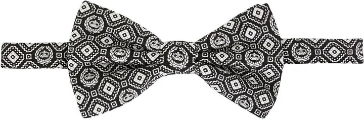 Geometric Print Silk Bow Tie