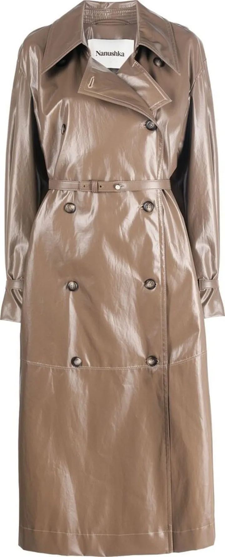 Belted Double-Breasted Trench Coat