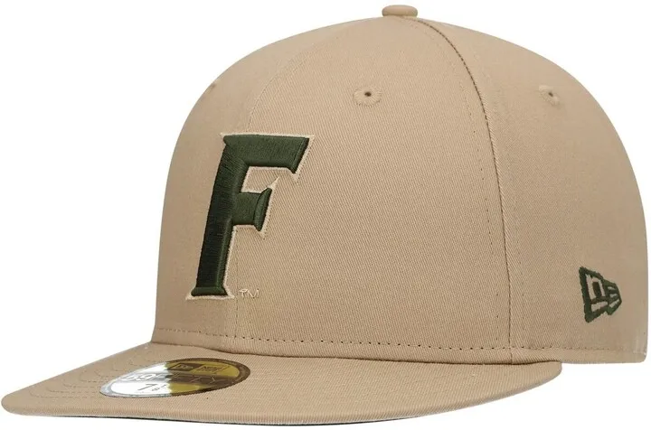 Men's New Era Tan Florida Gators Camel & Rifle 59FIFTY Fitted Hat