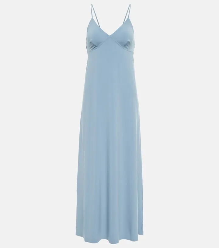 Jersey slip maxi dress