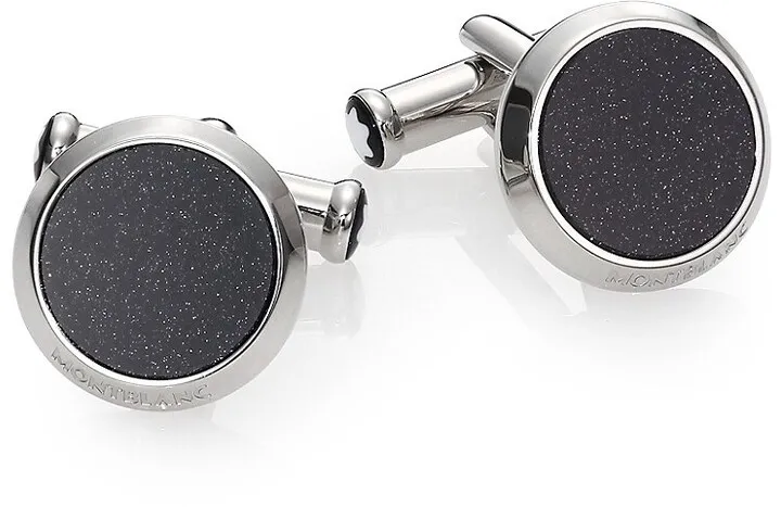 Goldstone & Stainless Steel Cuff Links