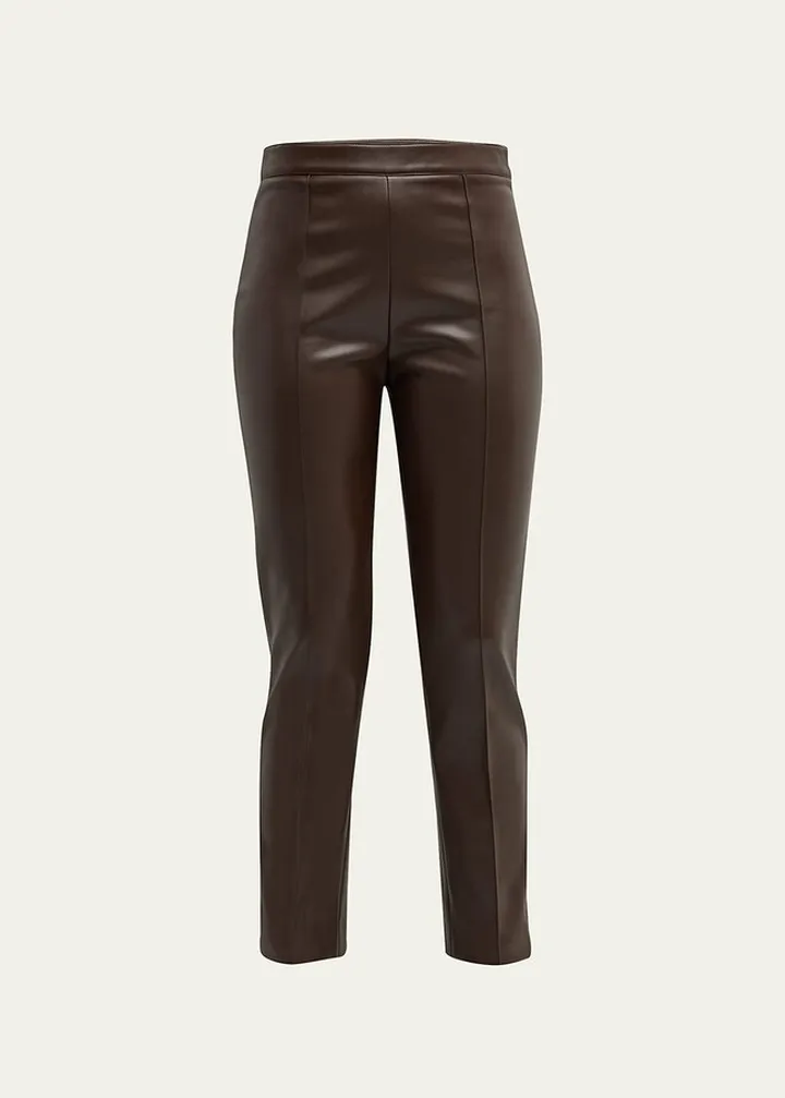 Cropped Pintuck Skinny Pants