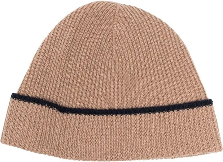 Cashmere Ribbed-Knit Beanie