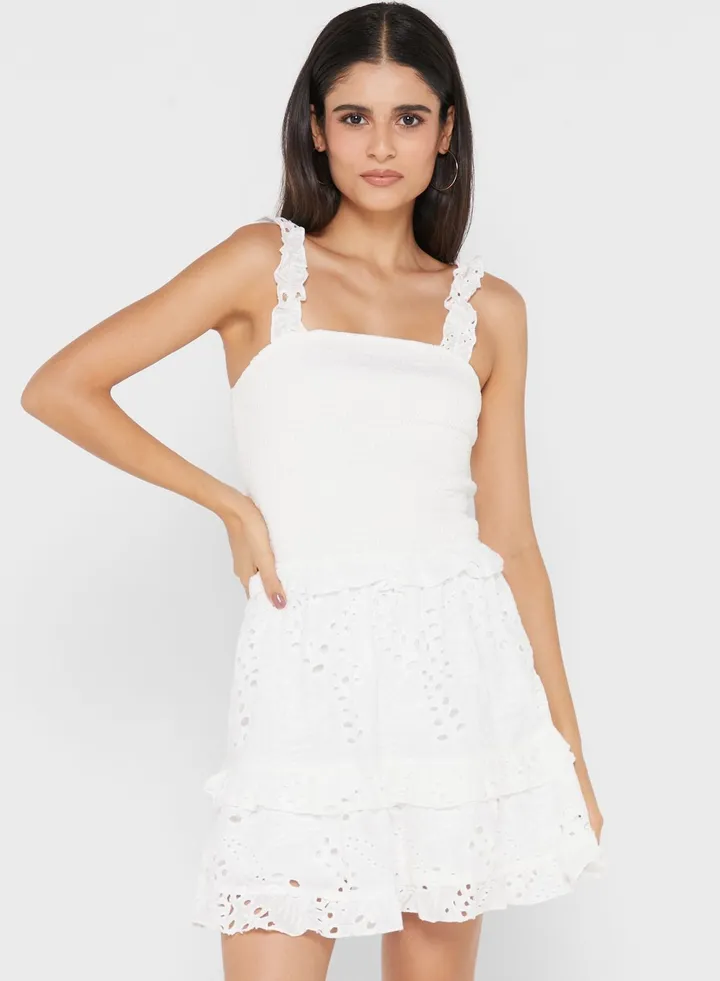Strappy Ruffle Detail Dress