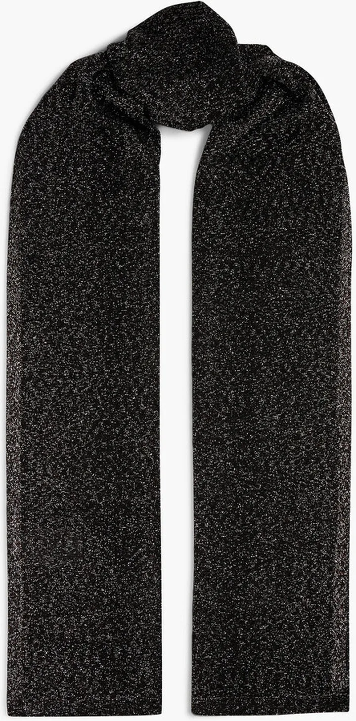 Metallic knitted scarf