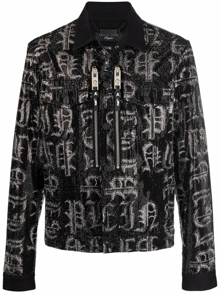 Logo-Print Denim Jacket