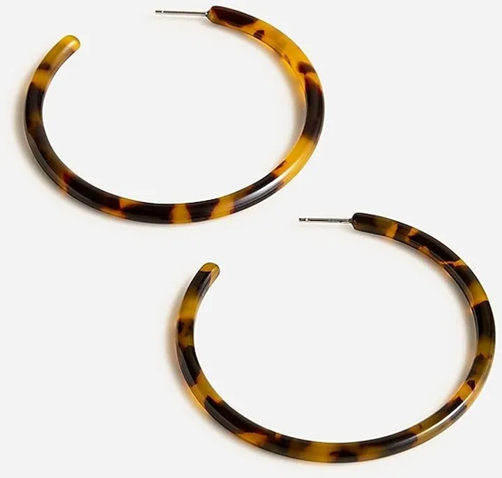 Tortoise hoop earrings
