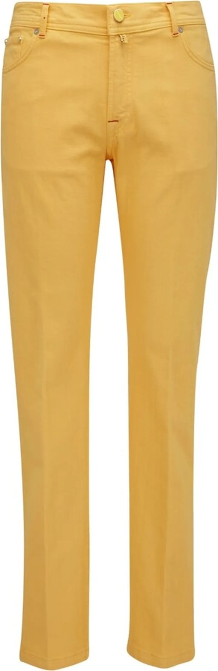 Straight-Leg Stretch-Cotton Trousers